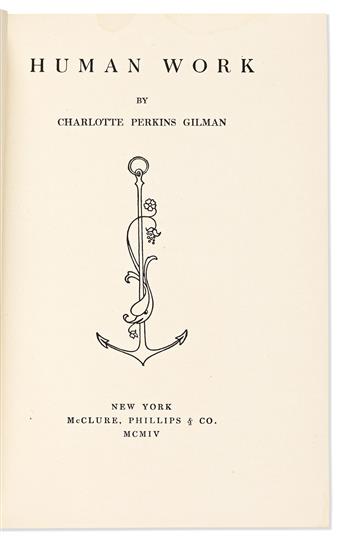 Gilman, Charlotte Perkins (1860-1935) Signed and Inscribed Copies of Three of her own Books.